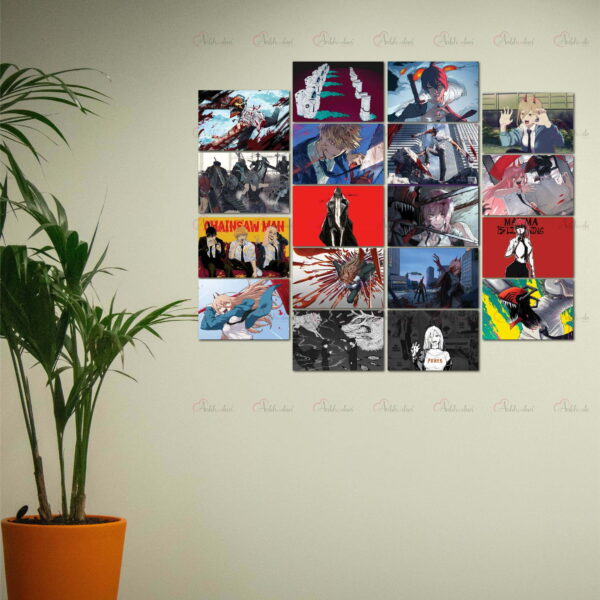 chiansaw man wall collage