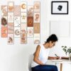 brown abstract wall poster for girls room