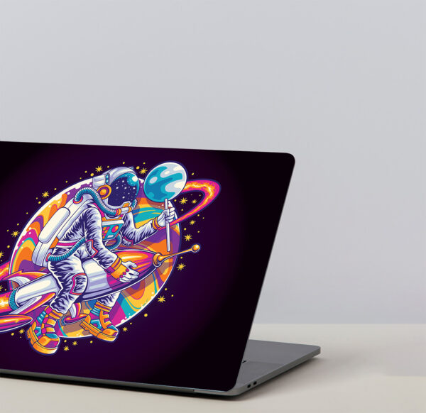 colorful astronaut laptop skin